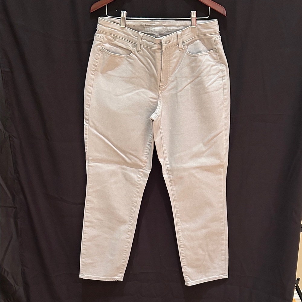 C - Talbots Light Gray Ankle Jeans